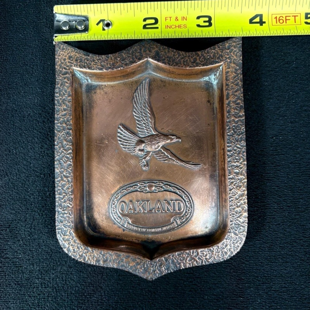 Antique Early 1900s Copper Oakland Motor Car (Pontiac) Ashtray Whitehead Hoag - Picture 5 of 7